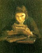 Sir Joshua Reynolds boy reading oil painting picture wholesale